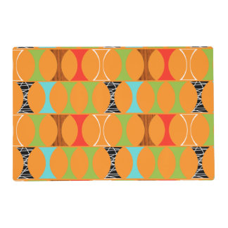 Mid Century Modern Orange Laminated Placemat