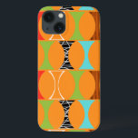 Mid Century Modern Orange Pattern iPad Air Case<br><div class="desc">Knock, knock. Who's there? Mid Century Modern Orange Pattern iPad Air Case! Hey, with a design this retro, you don't need a punch line. This perfectly mod pattern features a vibrant orange background and rows of an adorably kitschy shape in green, red, turquoise, black & white, and wood grain. The...</div>