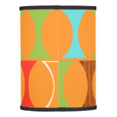 Mid Century Modern Orange Pattern Lamp Shade (Back)