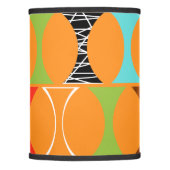 Mid Century Modern Orange Pattern Lamp Shade (Front)