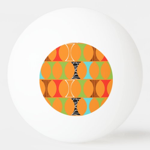 Mid Century Modern Orange Ping Pong Ball