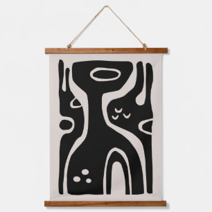 Mid Century Modern Organic Abstract Hanging Tapestry