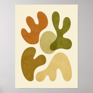 Mid Century Modern Organic Abstraction Poster
