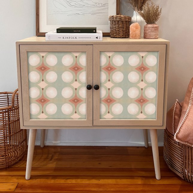 Mid Century Modern Organic Circles Round Decoupage Tissue Paper (Creator Uploaded)