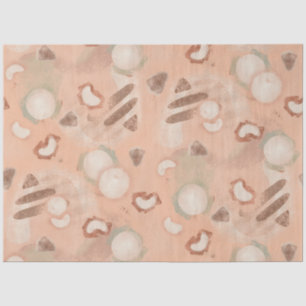 Mid Century Modern Organic Rounded Geometric Peach Tissue Paper