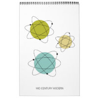 Mid Century Modern Original Atomic Art Calendar