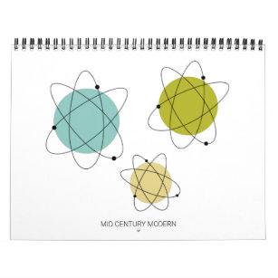 Mid Century Modern Original Atomic Art Calendar