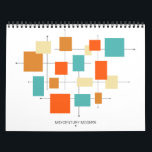 Mid Century Modern Original Retro Art Calendar<br><div class="desc">Feel like you have original art on your wall each month with this funky mid century modern wall calendar,  featuring my original retro art.</div>