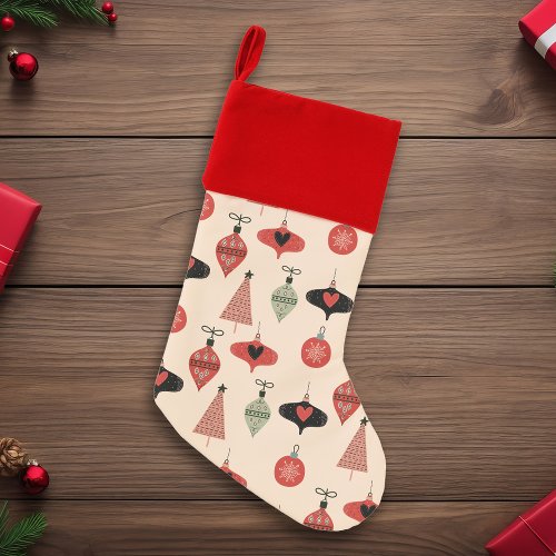 Mid_Century Modern Ornaments Christmas Stocking