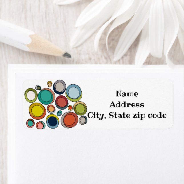 Mid-Century Modern Ovals Label (Insitu)