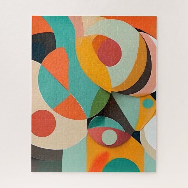Mid Century Modern Painting, Various Colors Jigsaw Puzzle (Vertical)