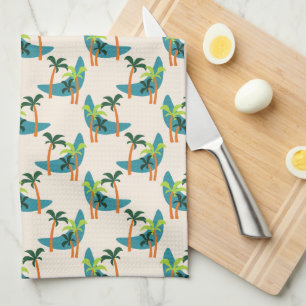 Mid Century Modern Palm Oasis Kitchen Towel