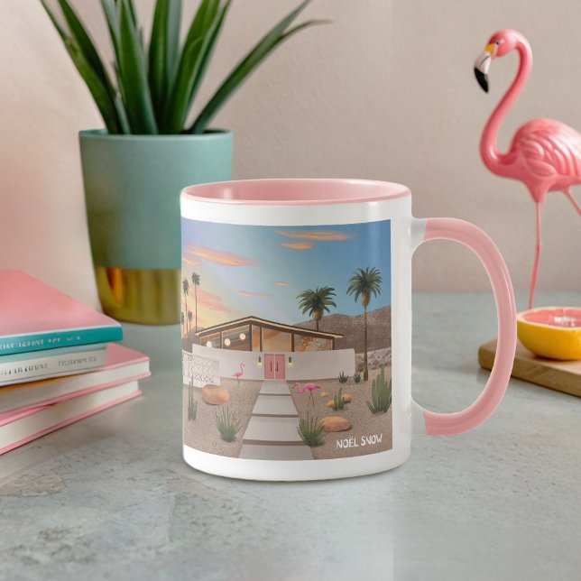 Mid Century Modern Palm Springs Flamingo House | Mug (Creator Uploaded)
