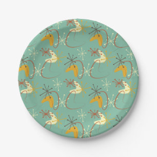 Mid-Century Modern Paper Plates – 1950s Atomic