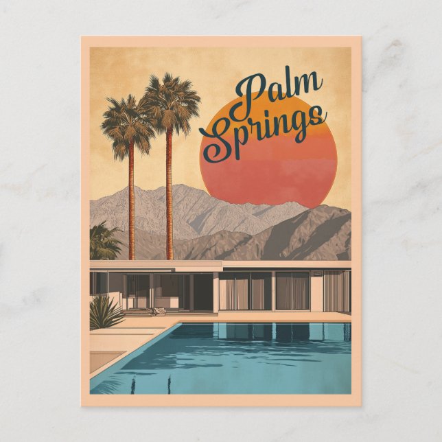 Mid-Century Modern Paradise: Palm Springs Postcard (Front)
