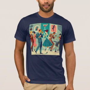 Mid Century Modern Party The Martini Dance T-Shirt