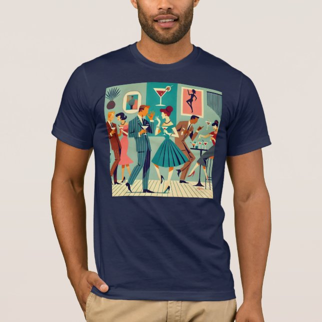 Mid Century Modern Party The Martini Dance T-Shirt (Front)