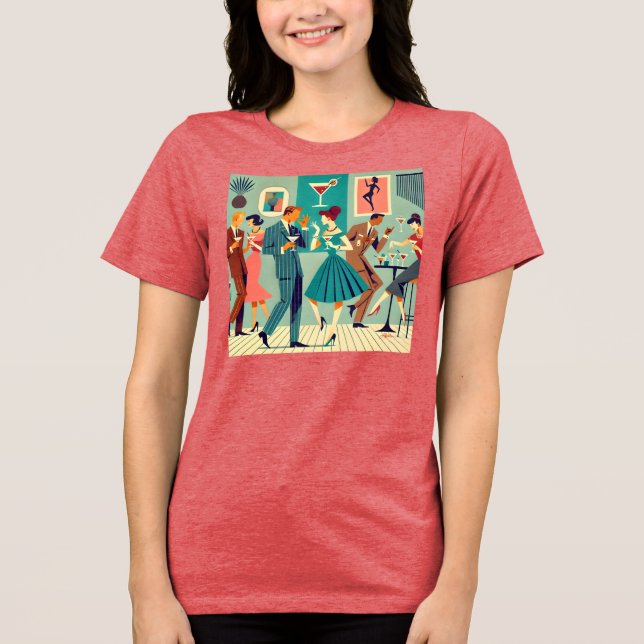 Mid Century Modern Party The Martini Dance Tri-Blend Shirt (Front)