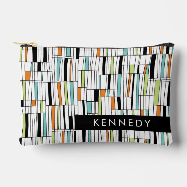 Mid Century Modern Pattern Accessory Pouch (Front)