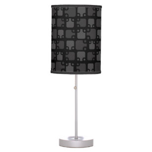 Mid Century Modern Pattern Black Table Lamp