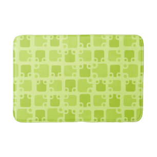Mid Century Modern Pattern Chartreuse Bath Mat