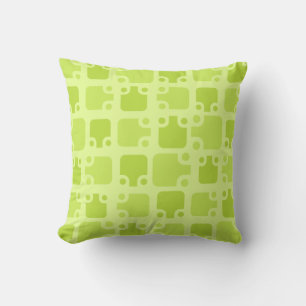 Mid Century Modern Pattern Chartreuse Throw Pillow