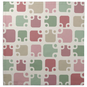 Mid Century Modern Pattern Christmas Cloth Napkin