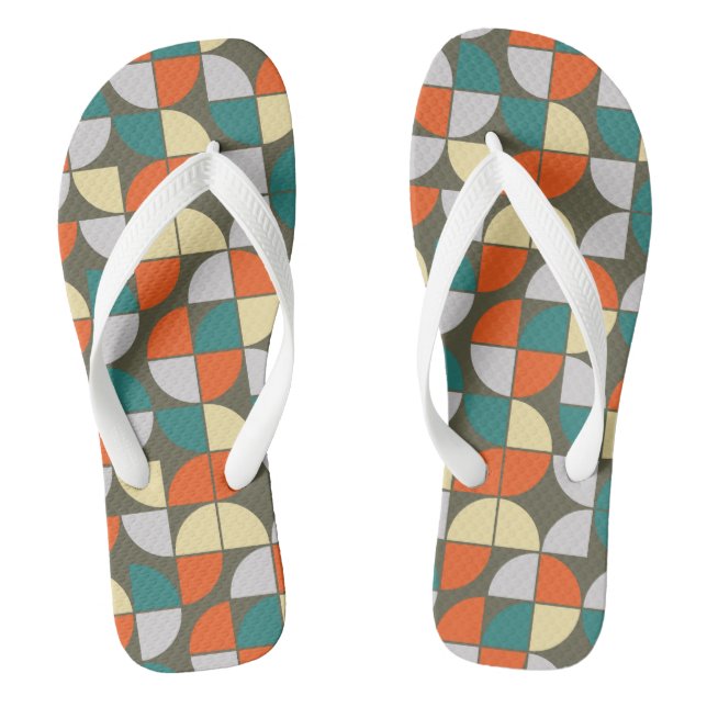 MID CENTURY MODERN Pattern Flip Flops (Footbed)