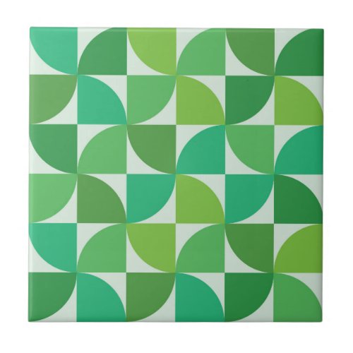  Mid Century Modern pattern  Green and teal    Ceramic Tile