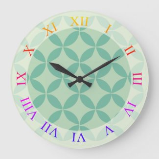 Mid century modern pattern in mint green 