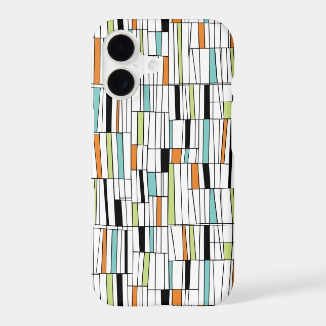 Mid Century Modern Pattern Iphone Case (Back)