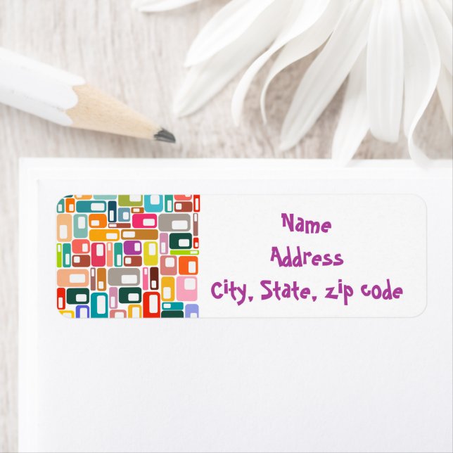 Mid-Century Modern Pattern Label (Insitu)