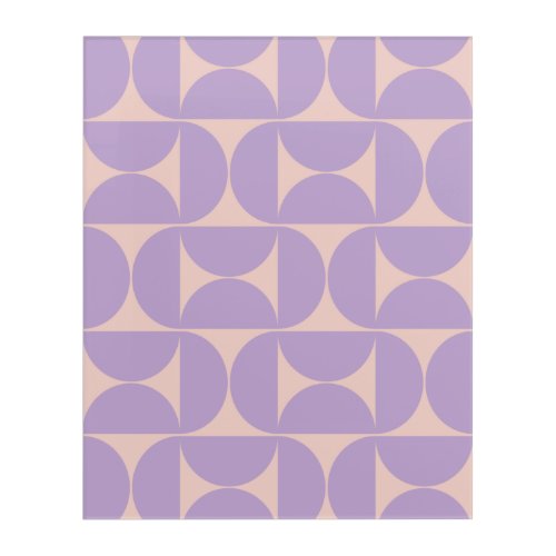 Mid Century Modern Pattern Lavender Acrylic Print