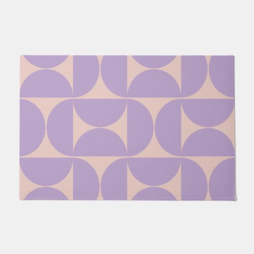 Mid Century Modern Pattern Lavender Doormat