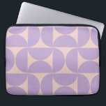 Mid Century Modern Pattern Lavender Laptop Sleeve<br><div class="desc">Retro Mid Century Modern Pattern – Abstract Geometric Shapes – Minimalist Pattern in lavender / purple / lilac and beige.</div>