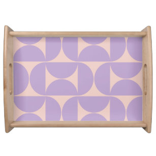 Mid Century Modern Pattern Lavender Serving Tray