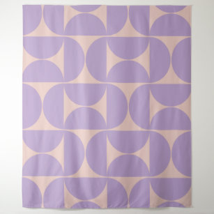 Mid Century Modern Pattern Lavender Tapestry