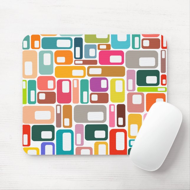 Mid-Century Modern Pattern Mouse Pad (With Mouse)