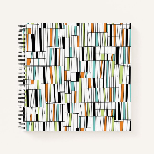 Mid Century Modern Pattern Notebook (Front)