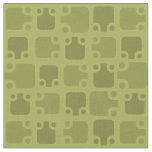 Mid Century Modern Pattern Olive Green Fabric