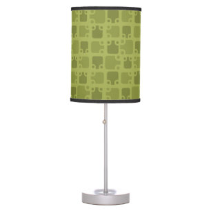 Mid Century Modern Pattern Olive Green Table Lamp