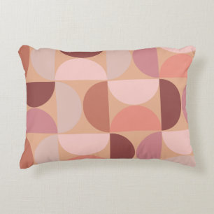 Mid Century Modern Pattern Peach Fuzz Accent Pillow