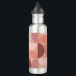 Mid Century Modern Pattern Peach Fuzz Stainless Steel Water Bottle<br><div class="desc">Mid century modern pattern – abstract geometric shapes – minimalist pattern in peach fuzz – neutral earth tones.</div>