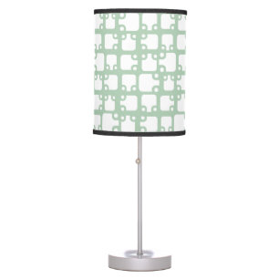 Mid Century Modern Pattern Sage Green 2 Table Lamp
