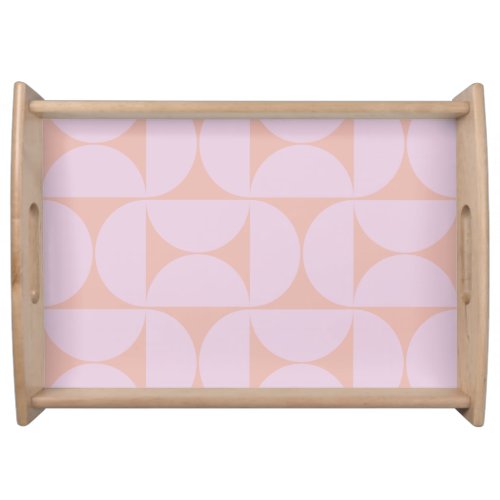 Mid Century Modern Pattern Soft Pastel Lilac Serving Tray