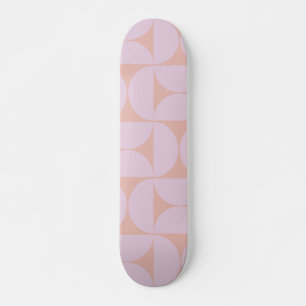 Mid Century Modern Pattern Soft Pastel Lilac Skateboard