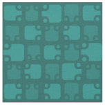 Mid Century Modern Pattern Teal Fabric