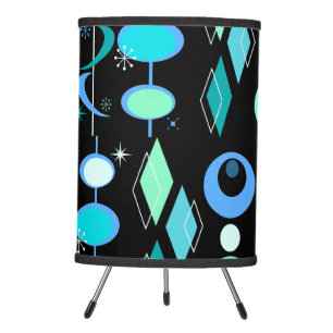 Mid Century Modern Pattern Tripod Lamp