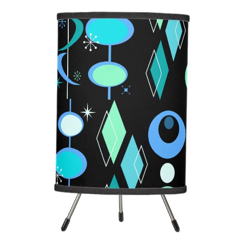 Mid Century Modern Pattern Tripod Lamp