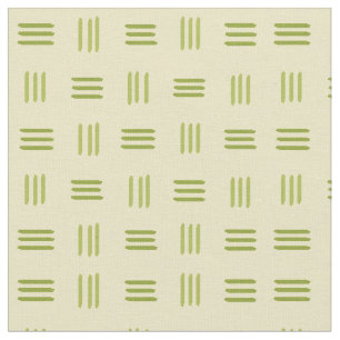 Mid Century Modern Patterned Lines (Lime) Fabric